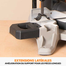 Scie à onglet avec table 210mm Evolution R210MTS-G2 210mm avec Lame multi-matériaux TCT