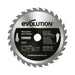 Lame bois Evolution TCT 180mm alésage de 20 mm pour scies circulaires
