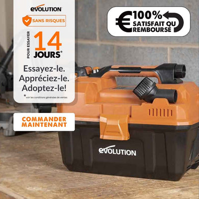 Aspirateur sans fil 11L Evolution R11VAC-Li pour déchets secs et humides sans batterie ni chargeur