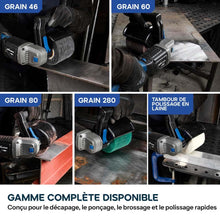 Roue de ponçage pour satineuse à grain 46 Evolution pour ébavurage et nettoyage