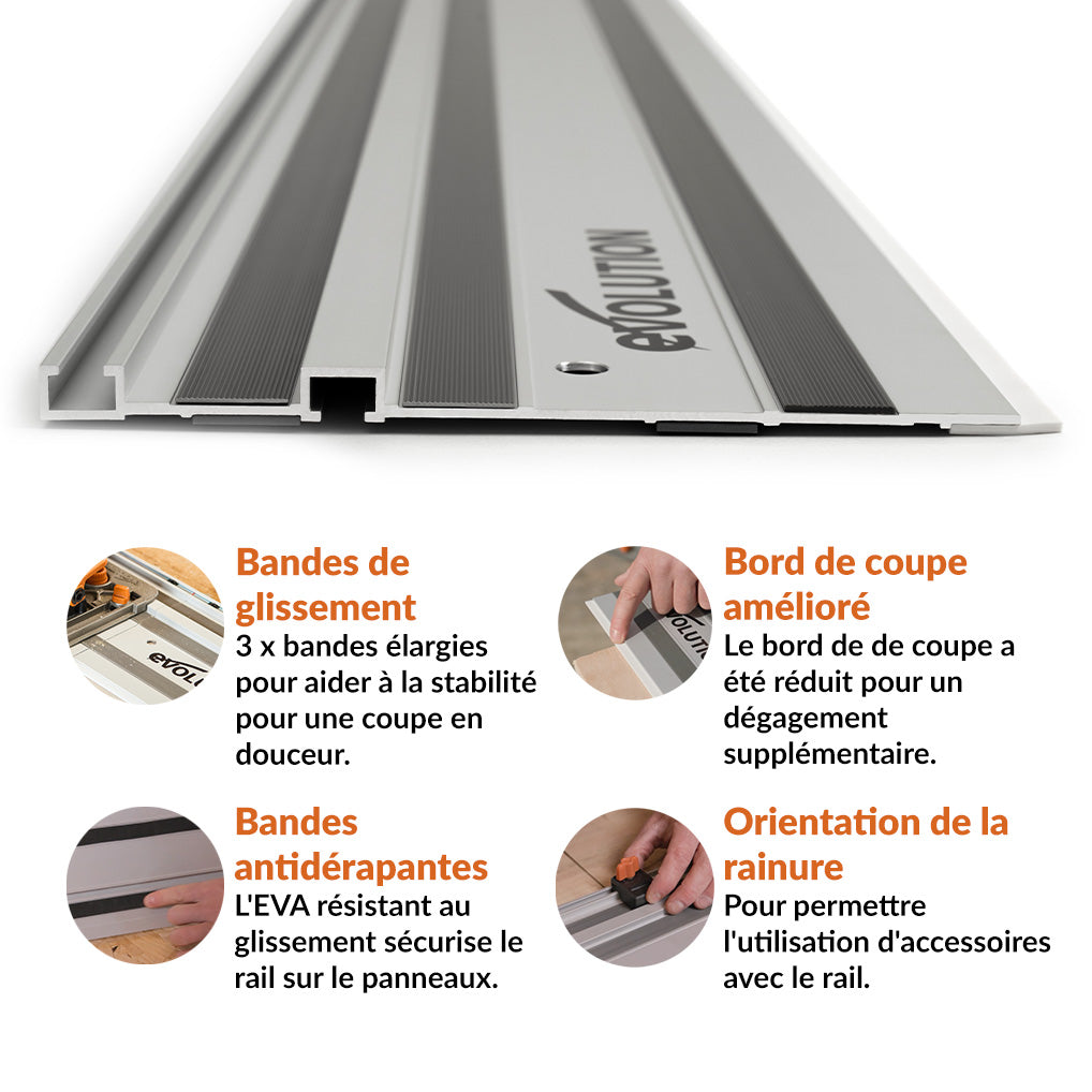 Guide de coupe universel 2,8m Evolution ST2800-G2 pour scie circulaire