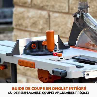 Scie sur table Evolution R255TBL 255mm 1650W avec lame multi-matériaux TCT (GRADE B)