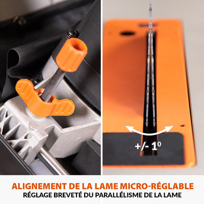 Scie sur table Evolution R255TBL 255mm 1650W avec lame multi-matériaux TCT (GRADE B)