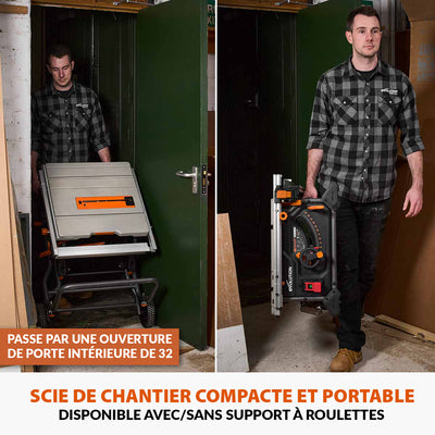 Scie sur table Evolution R255TBL+ 255mm 1800W avec lame multi-matériaux TCT