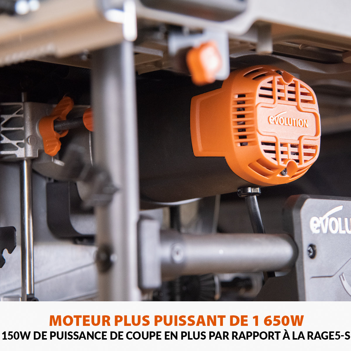 Scie sur table Evolution R255TBL 255mm 1650W avec lame multi-matériaux TCT (GRADE B)