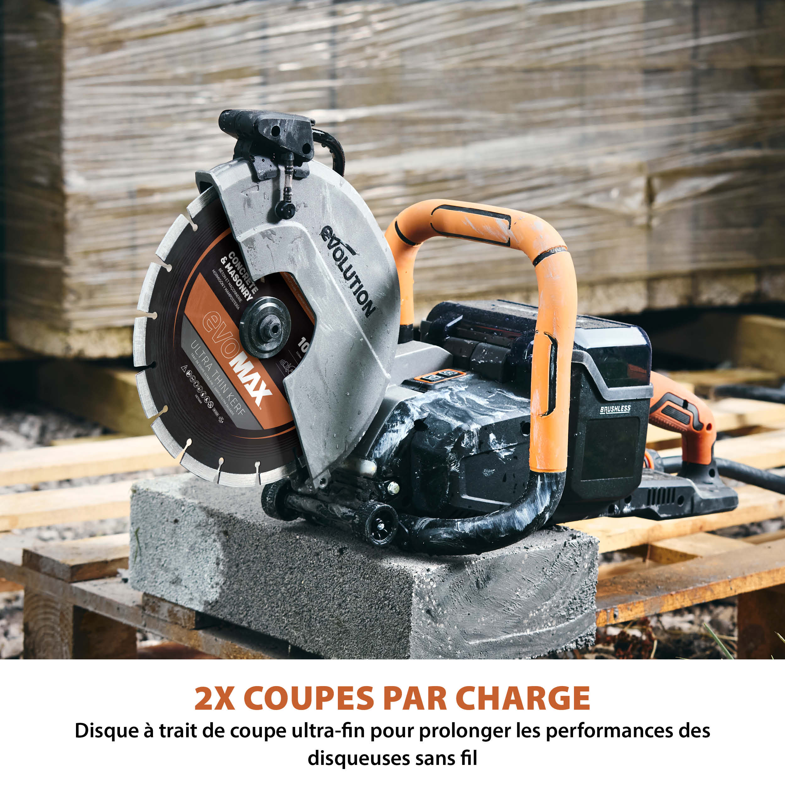 Disque diamant EVOMAX 260 mm à trait de coupe ultra-fin