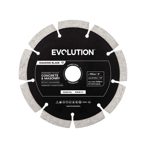 Disque diamant pour la découpe du béton de 150mm Essential alésage de 22.2mm