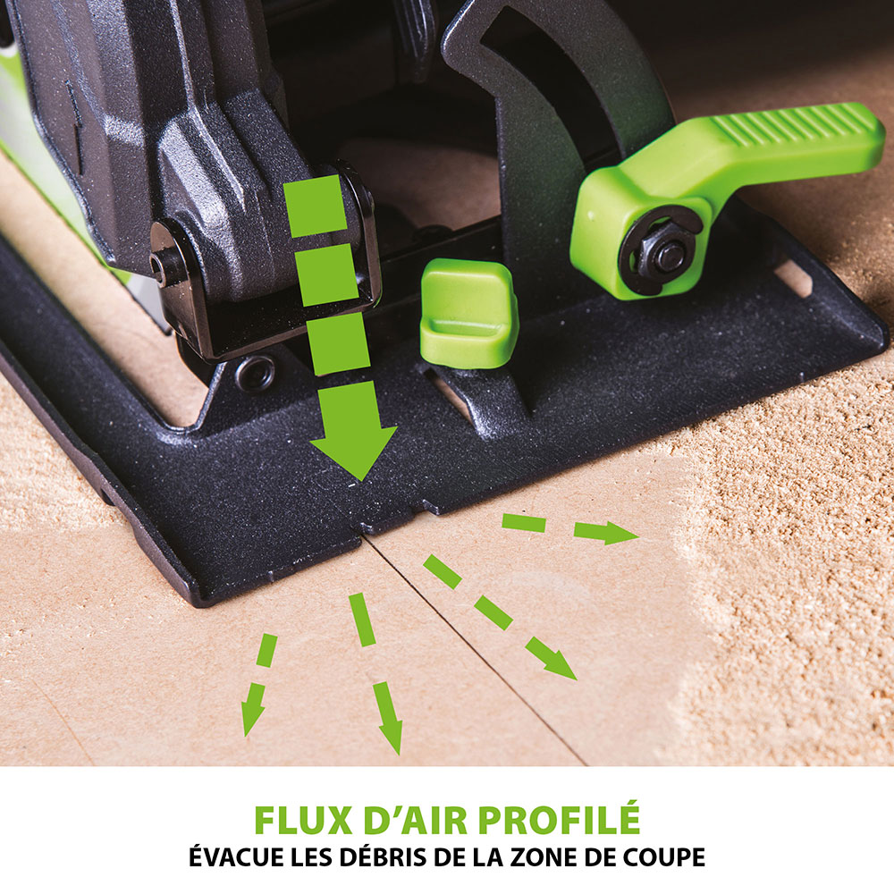 Pack Evolution : Scie circulaire 165mm Evolution F165CCSL avec lame multi-matériaux TCT + tréteaux pliables en métal