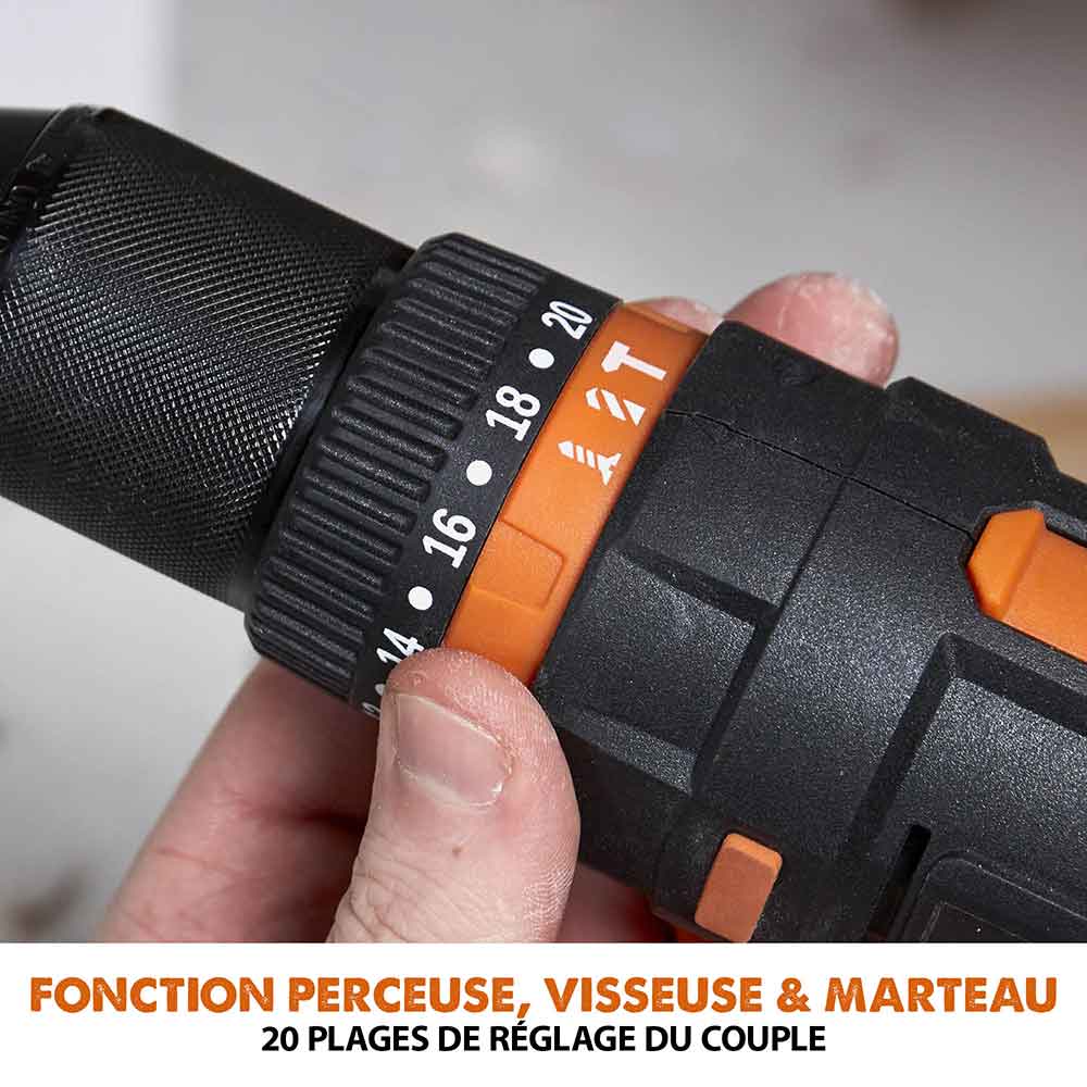 Pack Evolution : Perceuse-visseuse R13CMB-Li + Visseuse à chocs R180IDR-Li avec 2x batteries 2ah chargeur
