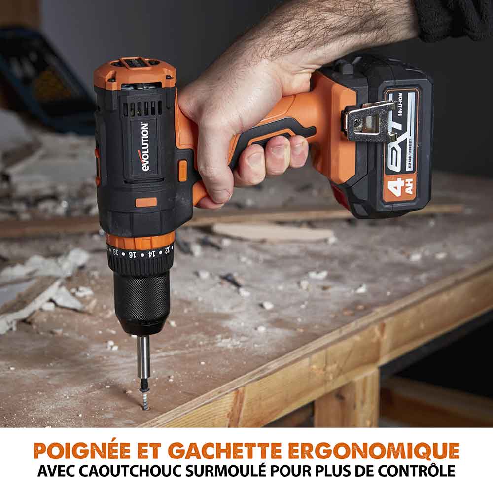 Pack Evolution : Perceuse-visseuse R13CMB-Li + Visseuse à chocs R180IDR-Li avec 2x batteries 2ah chargeur