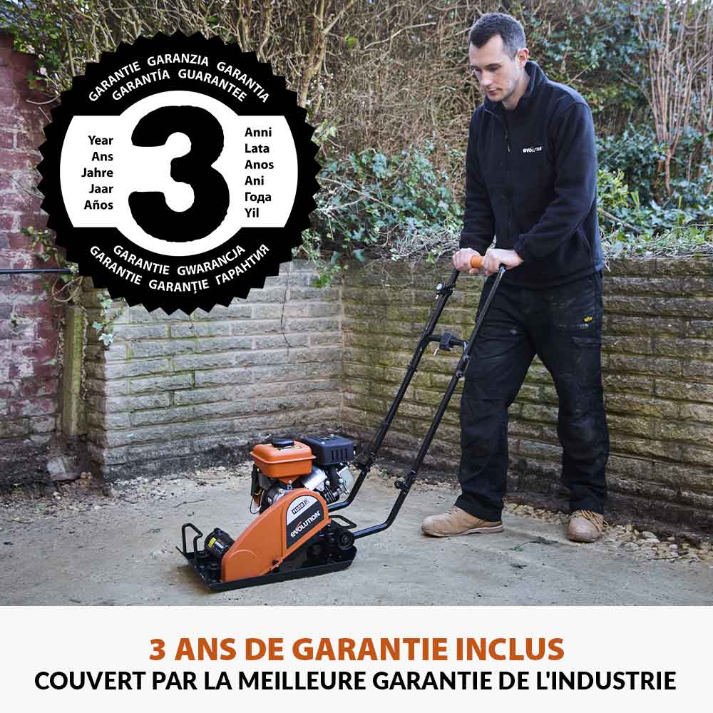 Pack Evolution : Plaque vibrante à essence Evolution H320-P + patin de pavage