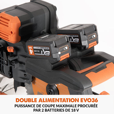 Scie à onglet de 255mm sans fil double biseau R255SMS-DB-Li avec lame multi-matériaux TCT (outil nu)