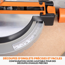 Scie à onglet avec table 210mm Evolution R210MTS-G2 210mm avec Lame multi-matériaux TCT
