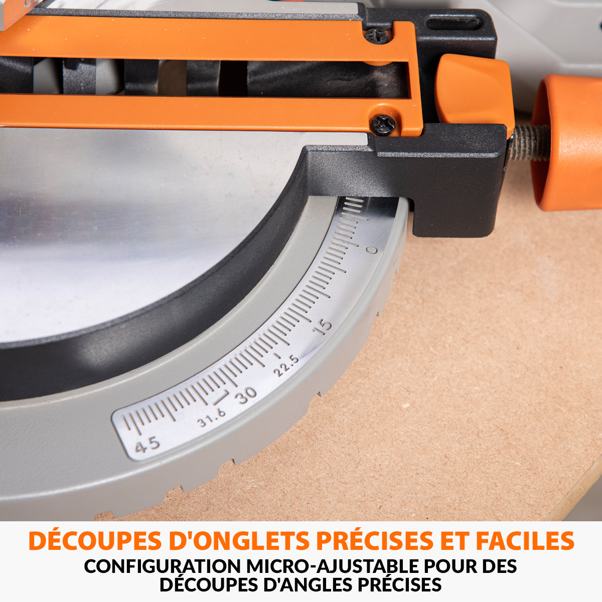 Scie à onglet avec table 210mm Evolution R210MTS-G2 210mm avec Lame multi-matériaux TCT