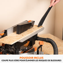 Pack Evolution : Scie à onglet avec table 210mm Evolution R210MTS-G2 210mm avec Lame multi-matériaux TCT + Support
