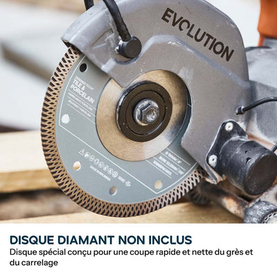 Scie à béton électrique R150DCT-PRO de 150mm avec système d'arrosage et disque diamanté haute résistance