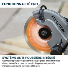 Scie à béton électrique R150DCT-PRO de 150mm avec système d'arrosage et disque diamanté haute résistance