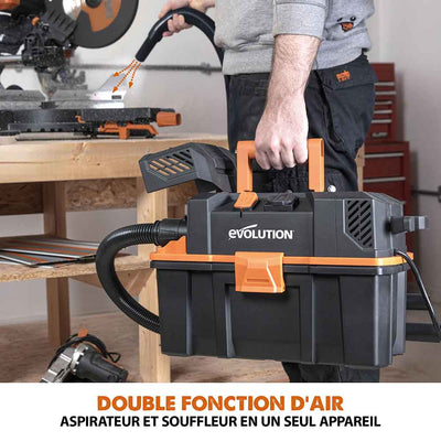Pack Evolution : Aspirateur 15L R15VAC pour déchets secs et humides avec filtres supplémentaires et adaptateur