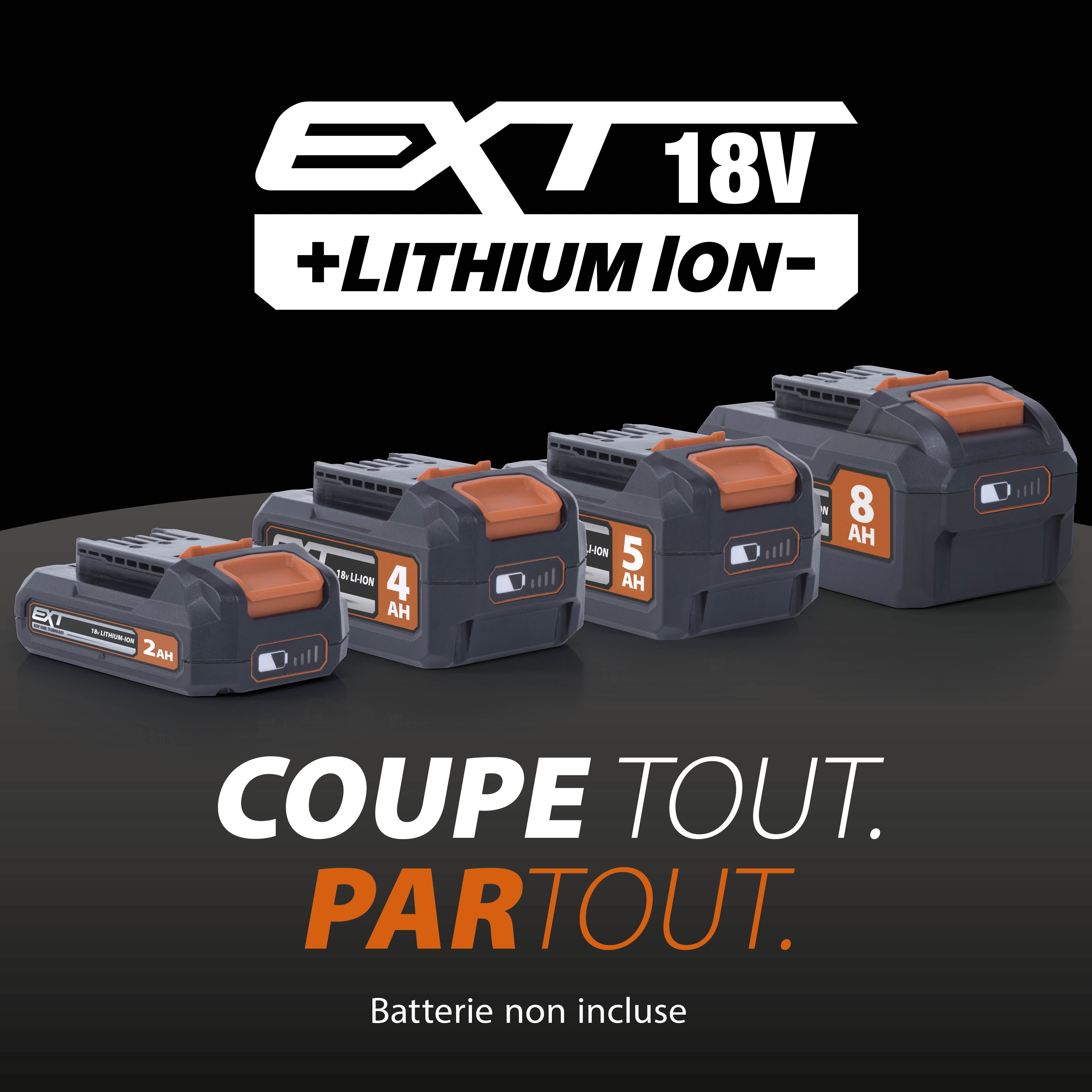 Scie circulaire sans fil 185mm Evolution R185CCSX-Li compatible avec rail de guidage (outil nu)