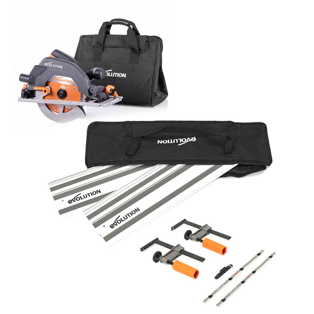 Pack Evolution : Scie circulaire 185mm R185CCSX+ avec Lame multi-matériaux TCT et Sac de transport + Guide de coupe de 1,4m ST1400-G2