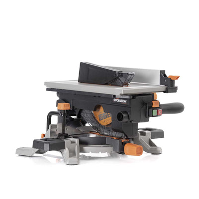 Scie à onglet avec table 210mm Evolution R210MTS-G2 210mm avec Lame multi-matériaux TCT