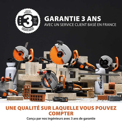 Pack Evolution : Scie à béton sans fil R260DCT-Li avec lame diamant EVOMAX + pompe à eau 15L manuelle