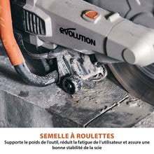 Scie à béton électrique 350mm Evolution R350DCT avec système anti-poussière et lame diamant premium
