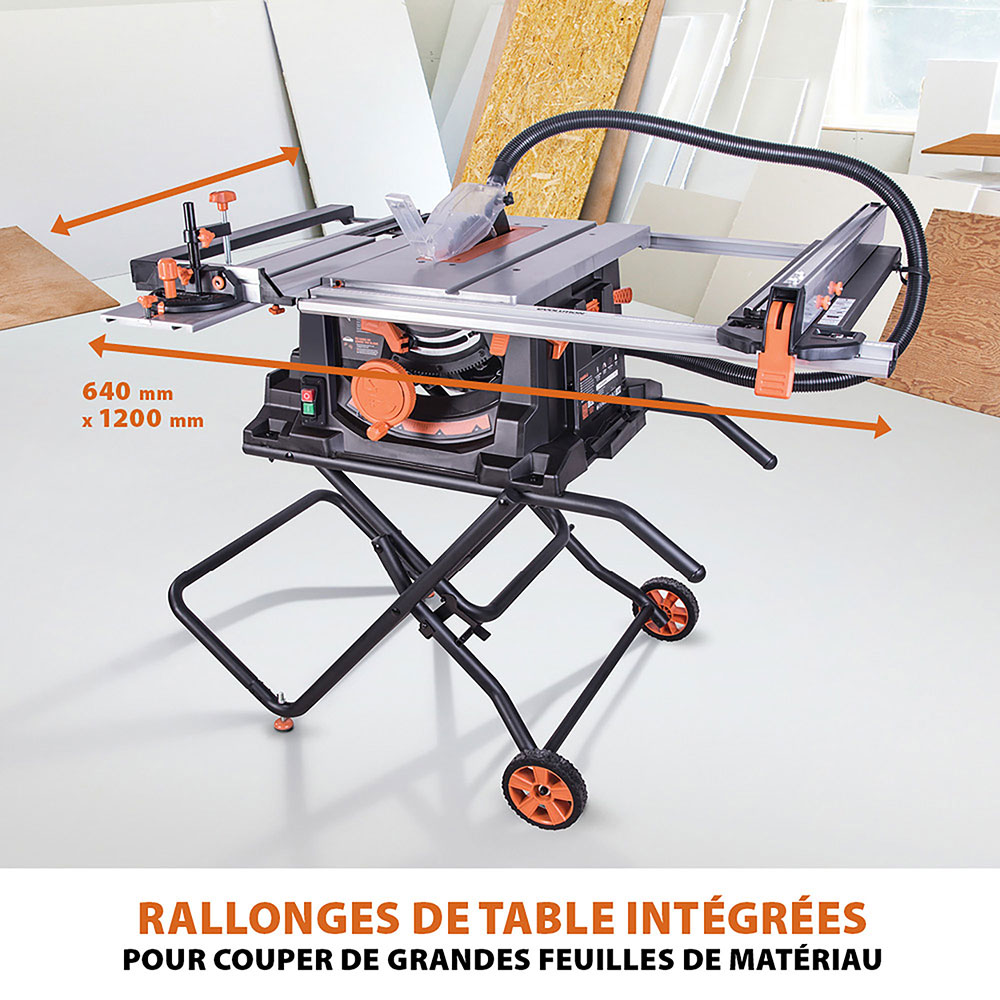 Pack Evolution : Scie sur table 255mm Evolution RAGE5-S avec lame multi-matériaux TCT + lame bois supplémentaire