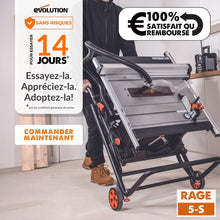 Scie sur table 255mm Evolution RAGE5-S avec Lame multi-matériaux TCT (GRADE B)