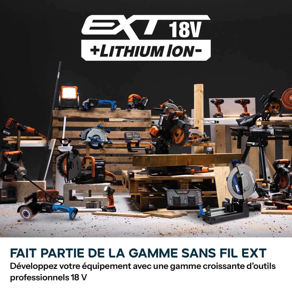 Meuleuse d'angle de sans fil 125mm Evolution S125AGR-Li avec moteur Brushless sans disque