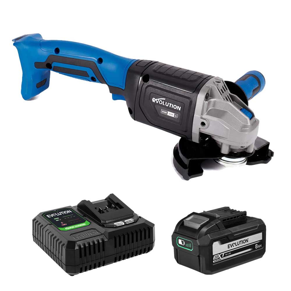 Meuleuse d'angle de sans fil 125mm Evolution S125AGR-Li avec moteur Brushless sans disque