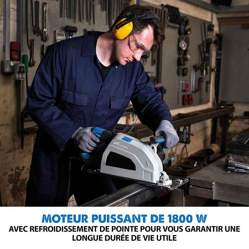 Pack Evolution : Scie circulaire 210mm Evolution S210CCS pour la découpe du métal avec guide de coupe 2.8m ST2800-G2