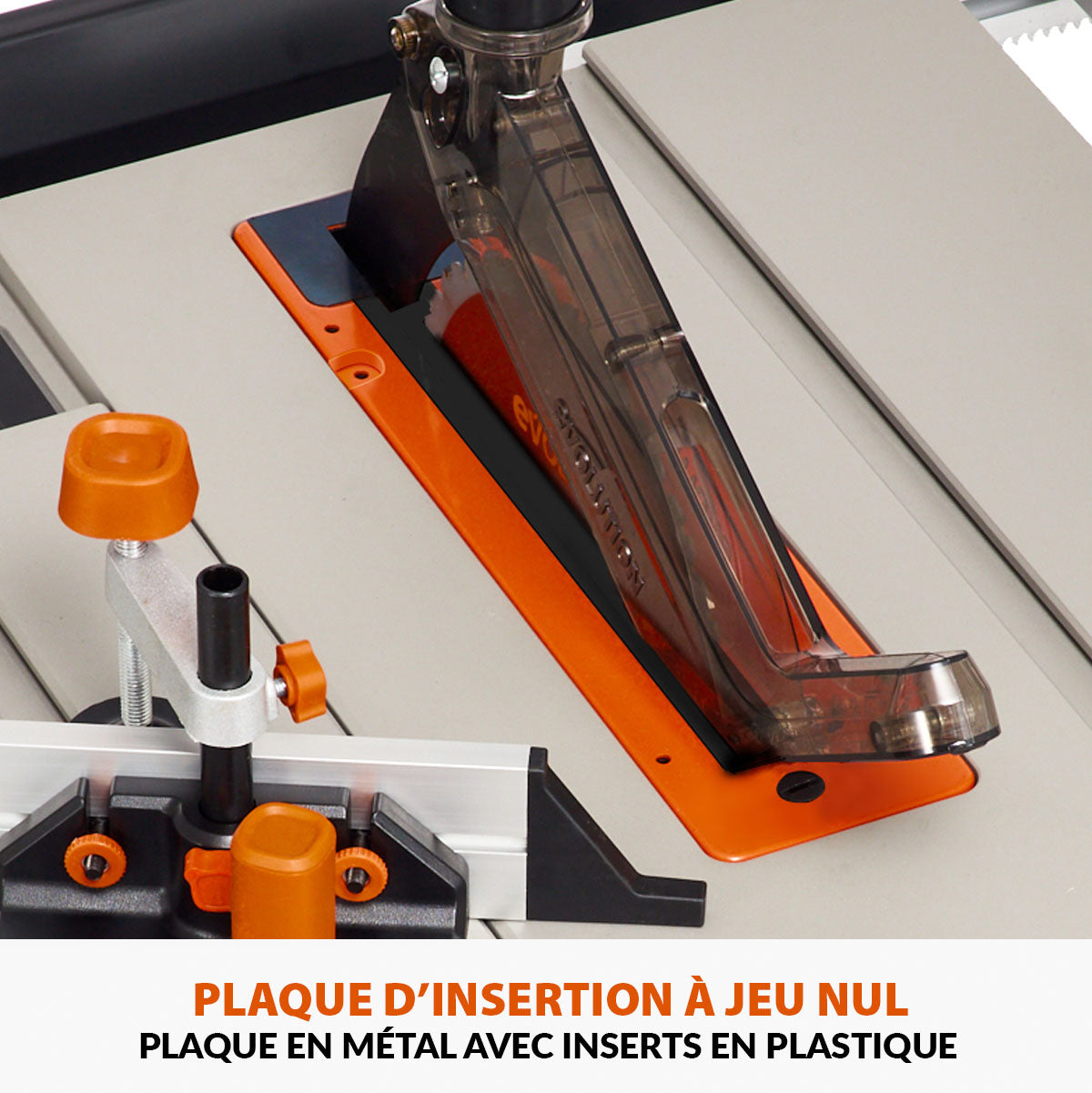 Pack Evolution : Scie sur table Evolution R255TBL+ PRO 255mm 1800W avec lame multi-matériaux TCT