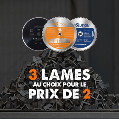 Disque multi-matériaux de démolition, diamant segmenté 255mm alésage 22,2mm Evolution pour scie à béton