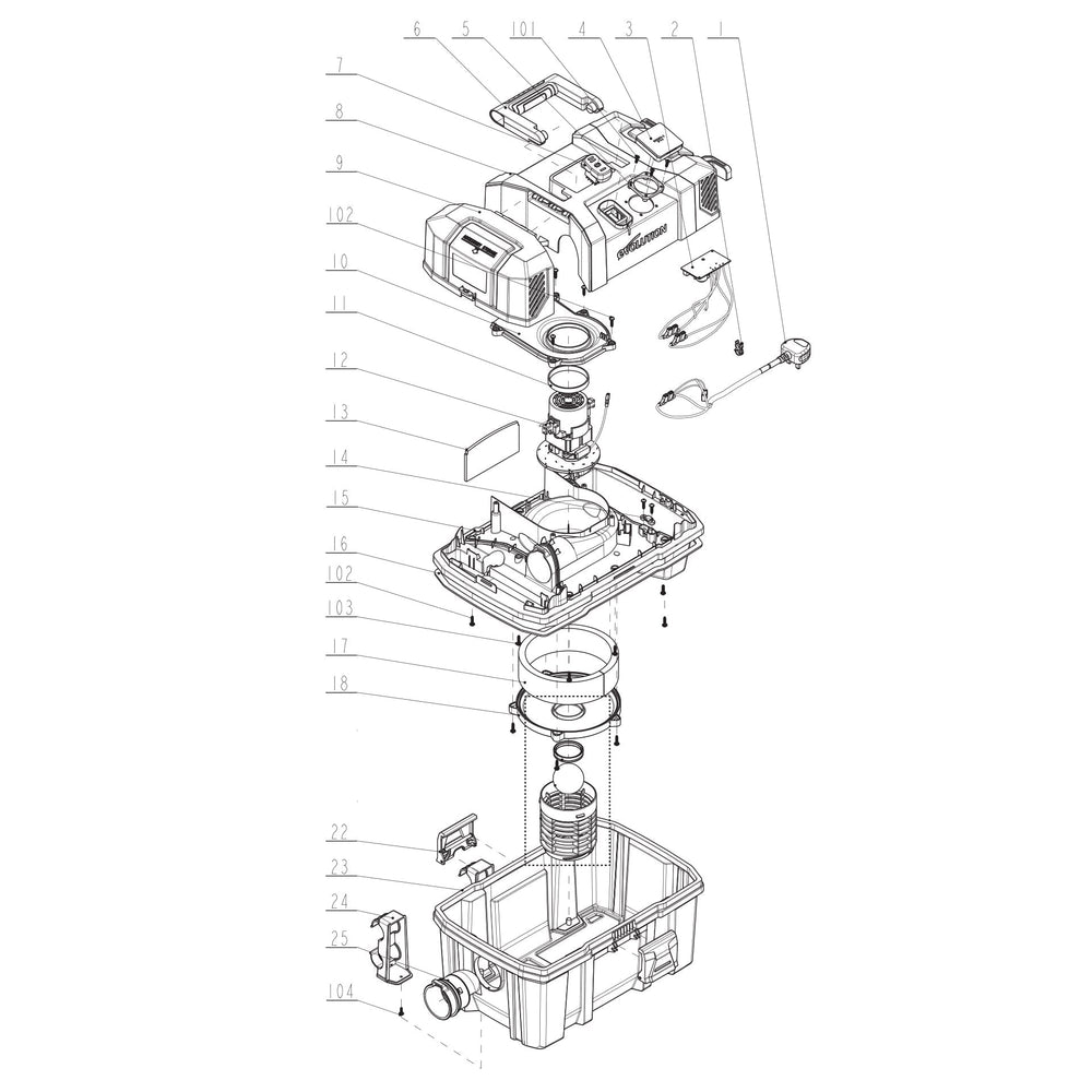 Evolution R15VAC Aspirateur - Pièces détachées