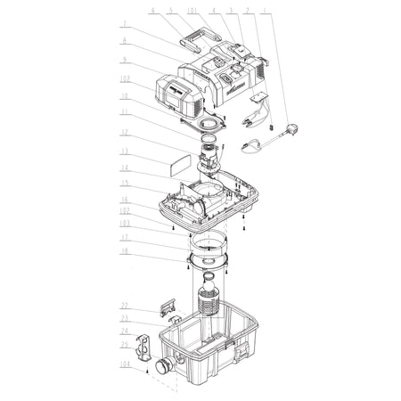 Evolution R15VAC Aspirateur - Pièces détachées