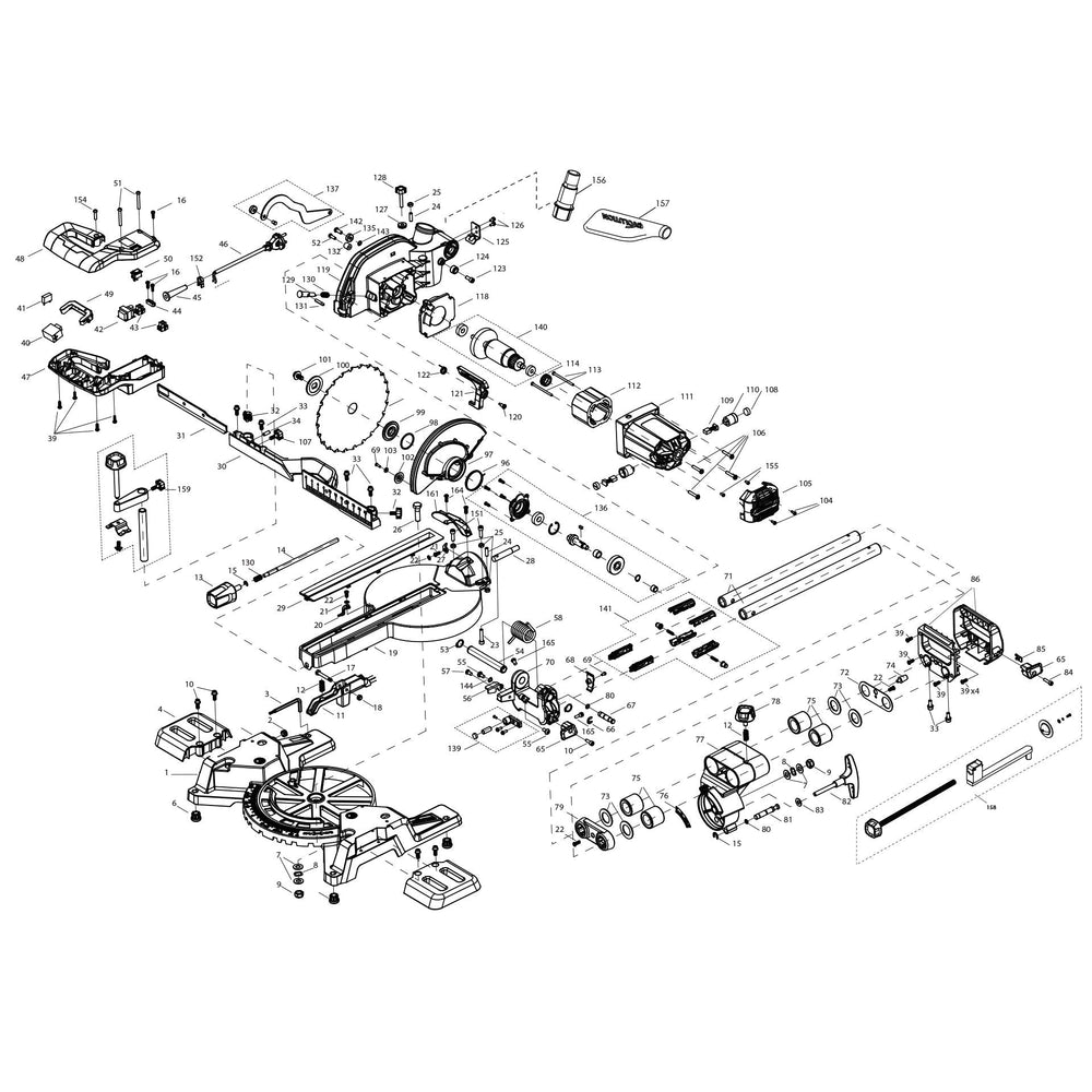 Evolution R210SMS-300+ Scie à onglet radiale - Pièces détachées