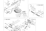 Evolution R255SMS-DB+ Scie à onglet radiale - Pièces détachées (Col, rails et base)
