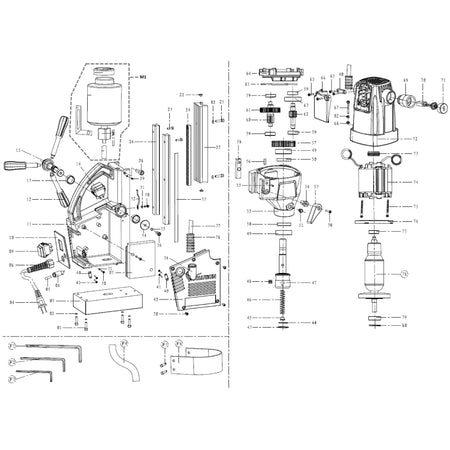 Evolution S28MAG Perceuse magnétique - Pièces détachées