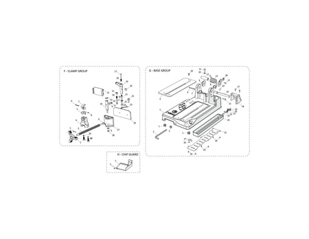 Evolution S355CPS Scie à tronçonner - Pièces détachées (Section de base)