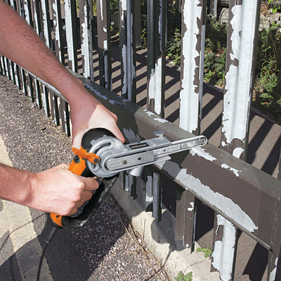 Lime électrique à bande 13mm x 457mm Evolution avec 3 bandes abrasives