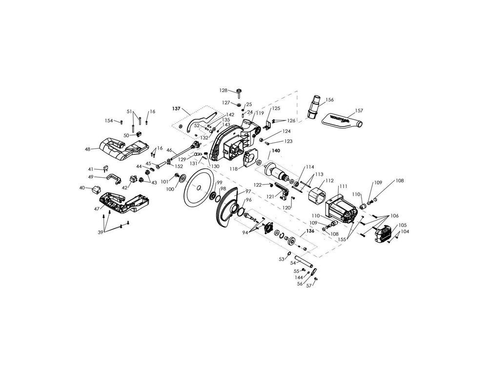 Evolution R210SMS & R210SMS+ Scie à onglet radiale - Pièces détachées (Tête Section) (Jan 2018)