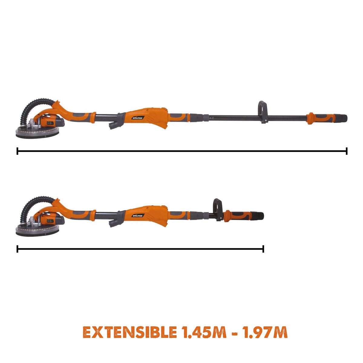 Pack Evolution : Ponceuse à plâtre télescopique R225DWS + Aspirateur 15L pour déchets secs et humides avec démarrage automatique