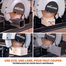 Scie à tronçonner 185mm Evolution RAGE4 avec Lame multi-matériaux TCT