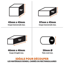 Scie à tronçonner 185mm Evolution RAGE4 avec Lame multi-matériaux TCT