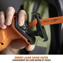 Scie sabre sans fil Evolution R150RCP-Li avec 2 lames multi-matériaux avec batterie 2Ah et chargeur