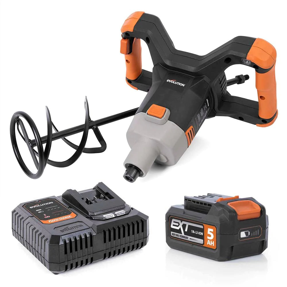 Malaxeur sans fil Evolution R120MXR-Li avec batterie 5 Ah et chargeur rapide