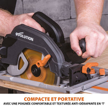 Pack Evolution : Scie circulaire 185mm R185CCSX+ avec lame multi-matériaux TCT + guide de coupe de 2,8m ST2800-G2 + Aspirateur 15L R15VAC avec démarrage automatique