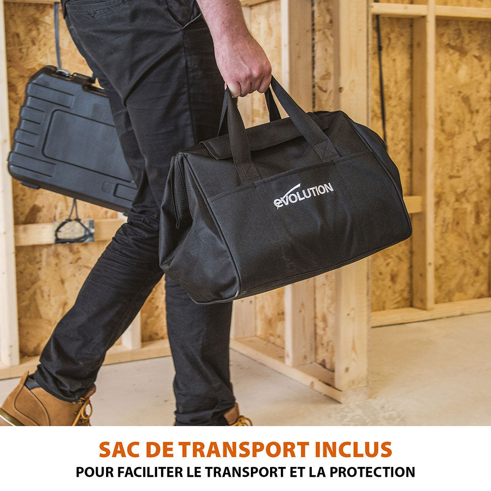 Pack Evolution : Scie circulaire 185mm R185CCSX+ avec lame multi-matériaux TCT + guide de coupe de 2,8m ST2800-G2 + Aspirateur 15L R15VAC avec démarrage automatique