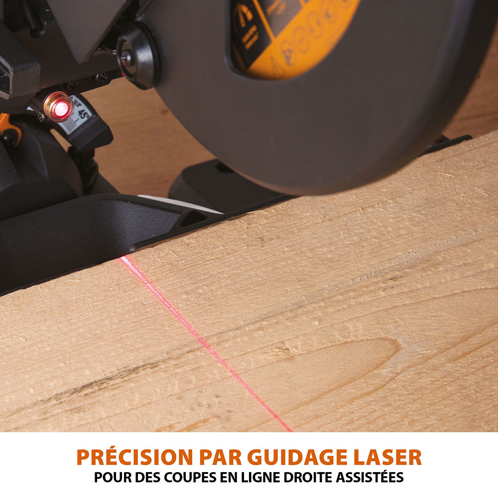 Pack Evolution : Scie à onglet électrique 210mm R210SMS+ avec lame multi-matériaux TCT + Support